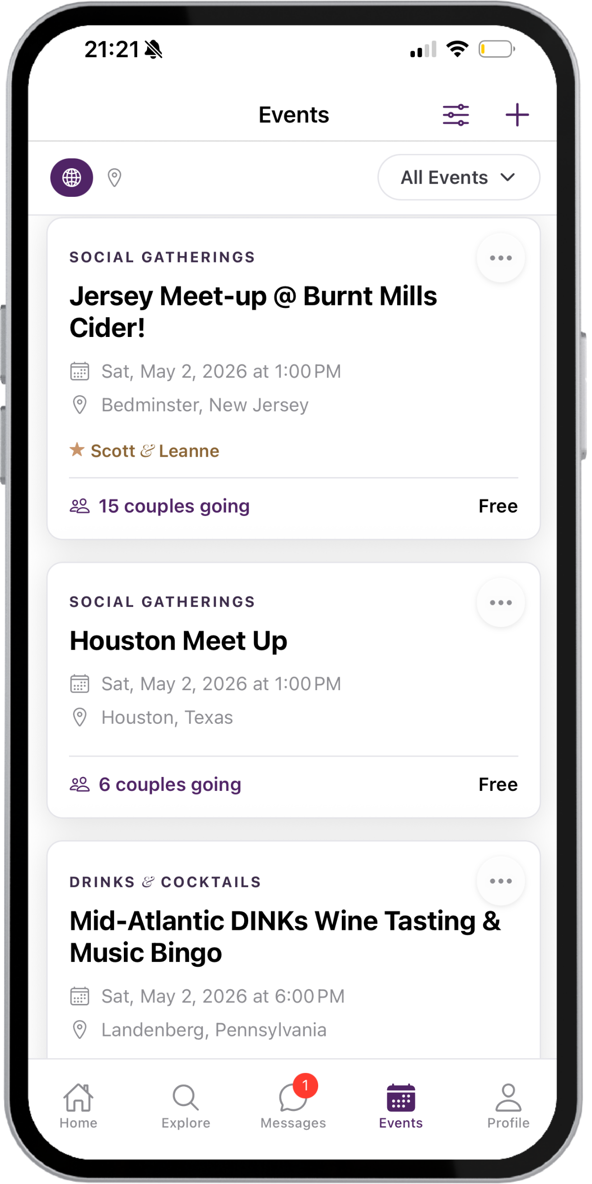 DINK Social — community